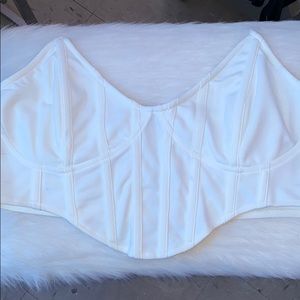 White Cropped Corset